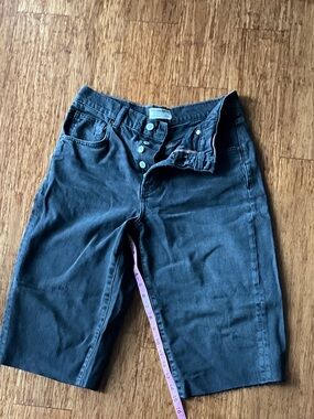 We The Free Black Button-Fly Denim Shorts